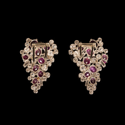 Antieke platina dubbelbroche - #4