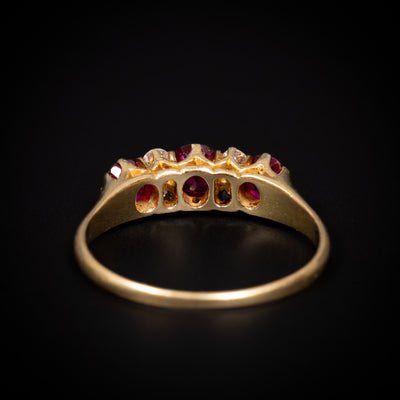Antique ring with ruby and diamond - #5
