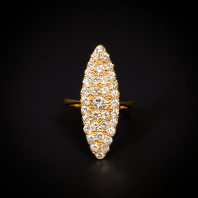 Hoog gehalte ring met oudslijpsel diamanten - #1