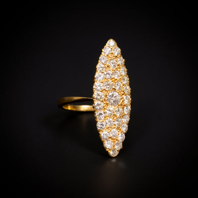 Hoog gehalte ring met oudslijpsel diamanten - #2