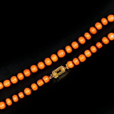 Necklace with coral and gold clasp - #2