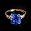 Platina ring met saffier en diamant