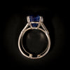 Platina ring met saffier en diamant - #3