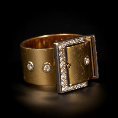 Vintage gouden gespring met diamant - #2