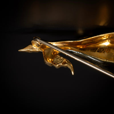 Vintage broche met email en diamant - #4