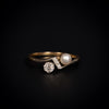 Antieke ring met parel en diamant - #6