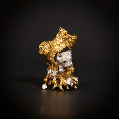 Vintage Italiaanse boommarter broche - #1