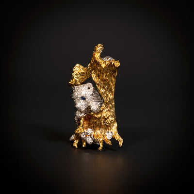 Vintage Italiaanse boommarter broche - #4