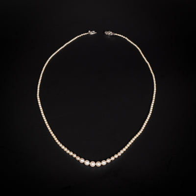 Antique pearl necklace in original case - #2