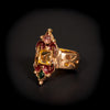 Antique ring with tourmaline and citrine - #2