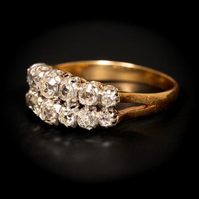 Antieke ring in goud, platina en diamant - #3