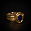 Vintage gouden ring met saffier