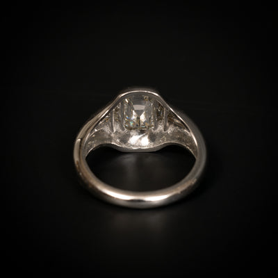 Platina ring met diamant - #4