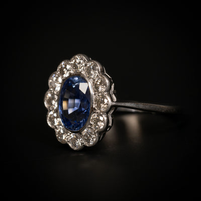 Edwardiaanse ring met saffier en diamant - #4