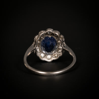 Edwardiaanse ring met saffier en diamant - #3