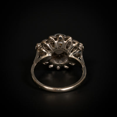 Vintage ring met boutonparel en diamant - #3