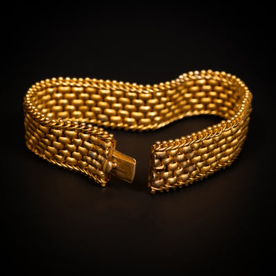 Een stel antieke gouden armbanden - #5