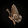 Antique butterfly brooch with diamond, emerald and ruby - #3