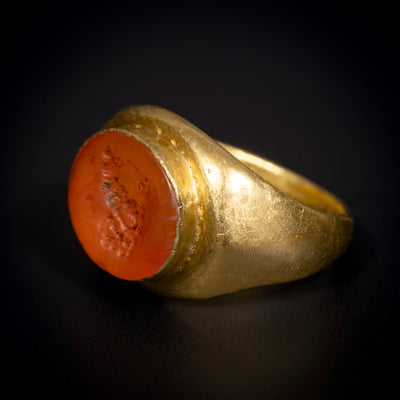 Klassieke ring met intaglio van cornalijn - #1