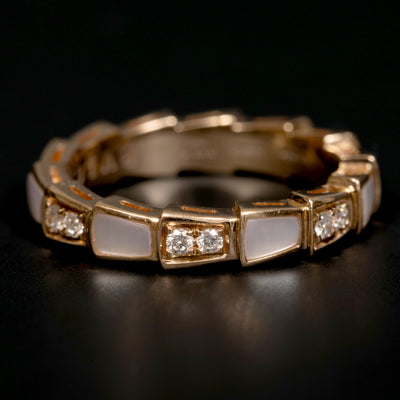 Bvlgari ring in rose gold, diamond and mother of pearl - #1