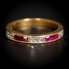 Diamond and ruby half eternity ring - #1