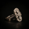Diamanten Art Deco ring in platina en witgoud - #4
