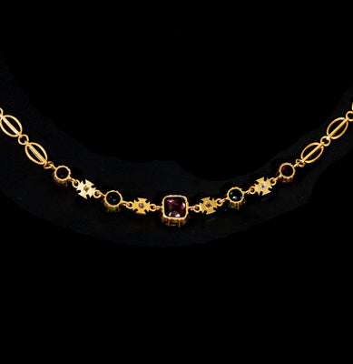 Antique bracelet with tourmalines and diamonds - #5