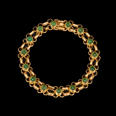 Vintage gold bracelet with demantoid garnets - #1