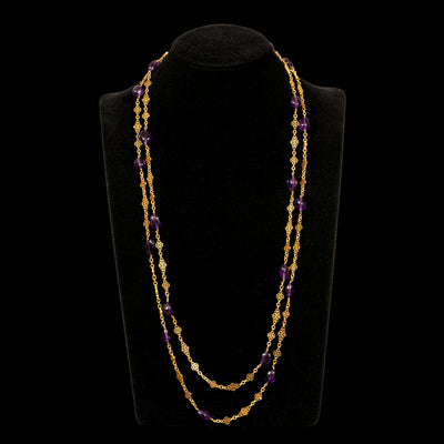 Art Nouveau colllier met amethist - #1