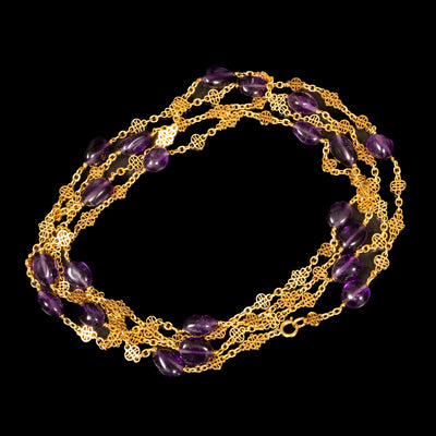 Art Nouveau colllier met amethist - #3