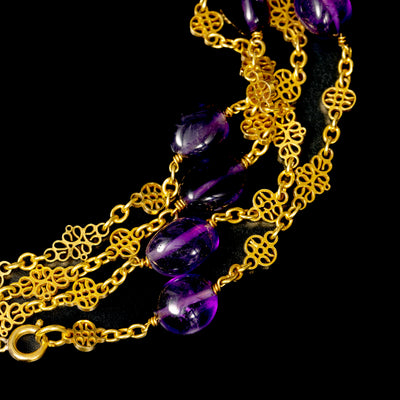 Art Nouveau colllier met amethist - #2