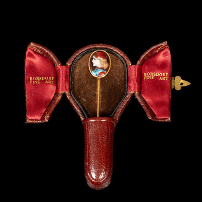 Gouden reversspeld met portret in email - #4