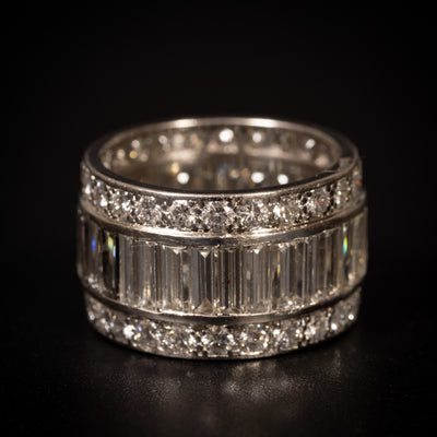 Vintage platina ring met diamant - #1