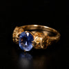 Antieke ring met blauwe saffier