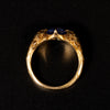 Art Nouveau ring with blue sapphire - #4