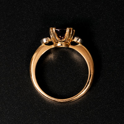 Gouden ring met antieke robijn en diamanten - #4