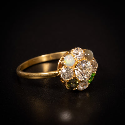 Victorian multi-stone cluster ring - #2