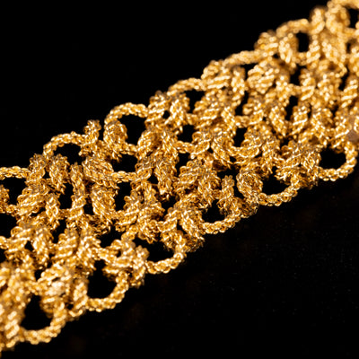 Vintage gouden gevlochten armband - #2
