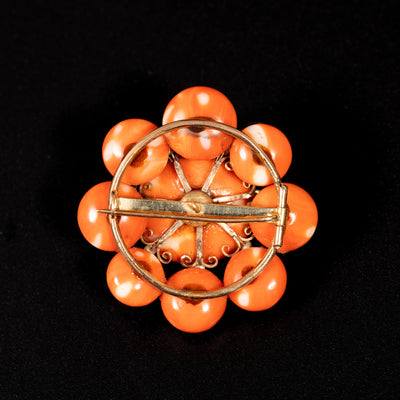 Antieke broche met grote koralen - #3
