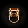 Vintage gouden ring met citrien en diamant