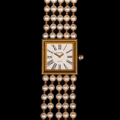 Polshorloge 'Mademoiselle' met parels - #1