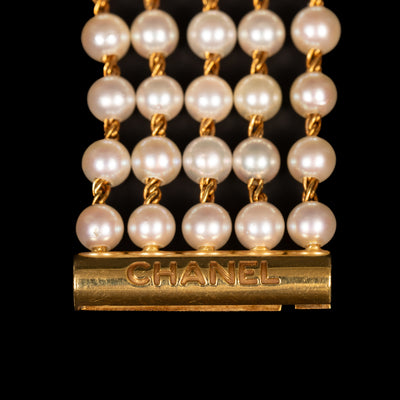 Gold wristwatch 'Mademoiselle' with pearls - #3