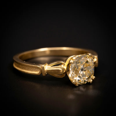 Solitaire ring with old cut diamond - #1