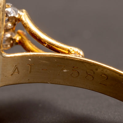 Vintage ring met citrien en diamant - #4