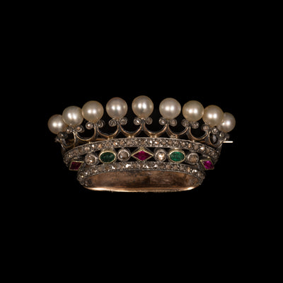 Gouden broche in de vorm van een kroon - #2