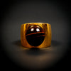 Vintage gouden bandring met tijgeroog - #1
