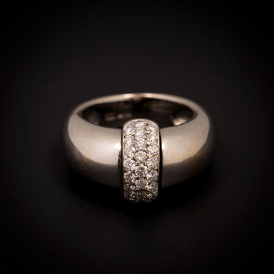 Vintage witgouden ring met diamant - #1