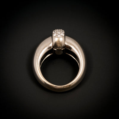 Vintage witgouden ring met diamant - #3