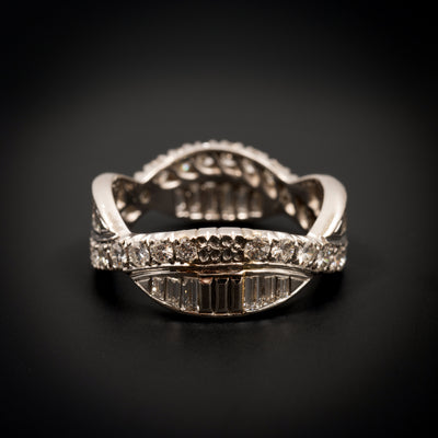 Vintage platina ring met diamant - #3