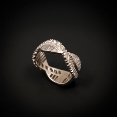 Vintage platina ring met diamant - #2
